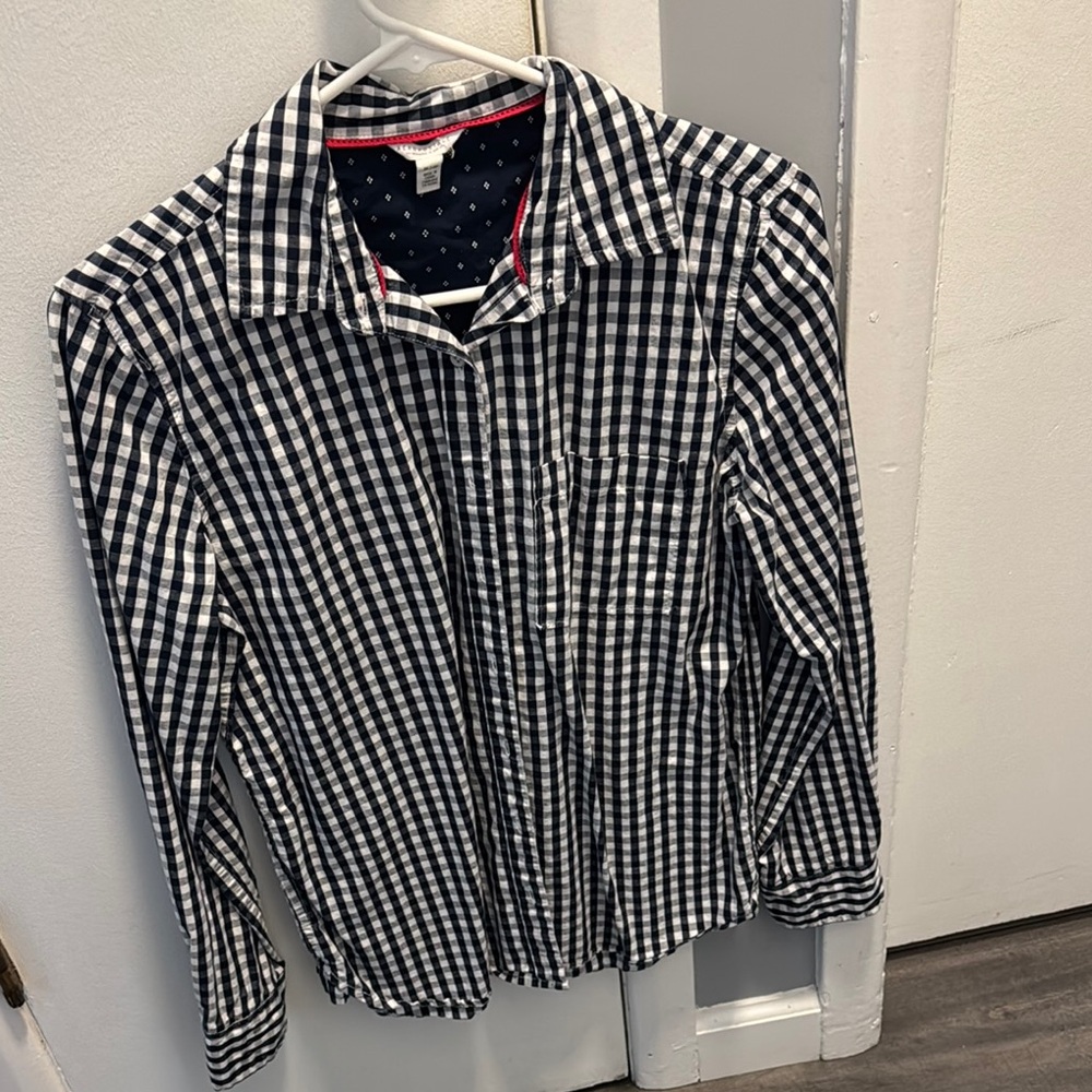 Tommy Hilfiger Black and White Checkered Shirt